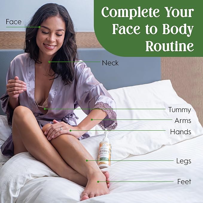 Tree To Tub Retinol Body Lotion - Hydrating Body Cream, Advanced Firming Cream w/Hyaluronic Acid & Shea Butter, Fragrance-Free Body Lotion for Crepey Skin for Older Women & Men