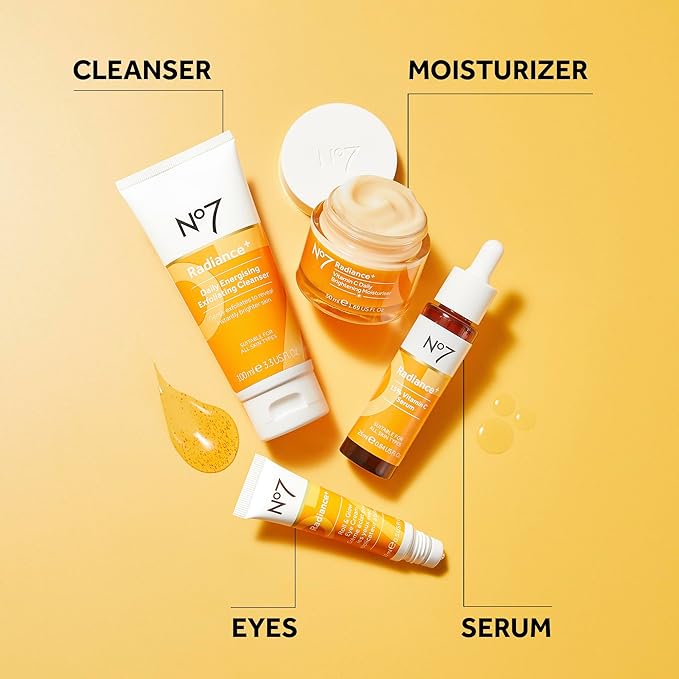 The Boots No.7 Radiance+ Vitamin C Daily Moisturiser, 1.6 Fl Oz (Pack of 1)