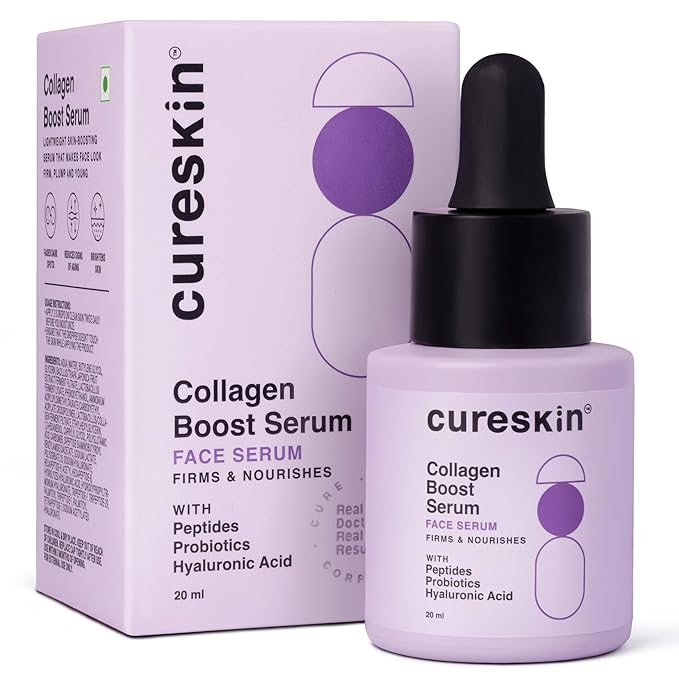 Cureskin Anti-Wrinkle & Anti-Aging Face Serum with Peptides & Hyaluronic Acid | Reduces Fine Lines & Expression Lines | Improves Skin Firmness & Smoothness | 20ml