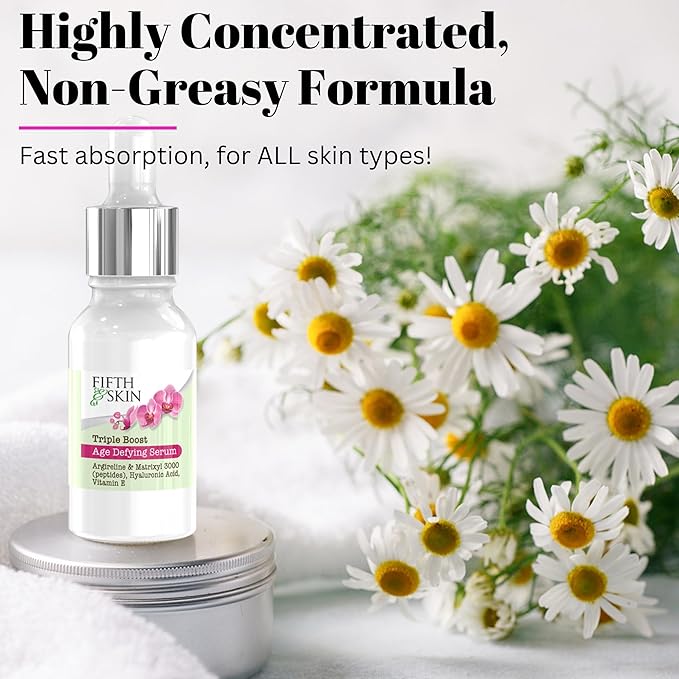 Triple Boost Age Defying Eye Serum – 3 Antiaging Ingredients in 1 w/Argireline, Peptides & Hyaluronic Acid – Moisturize & Reduce look of Wrinkles & Lines - Made in USA /.5 oz.