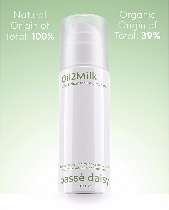 Oil2Milk Cleanser, Rich Cleansing Milk, Lumiere Velvet Makeup Remover, Renewing Gentle Face Cleanser, Calming Wash, 100% Natural Ingredients, For All Skin Types