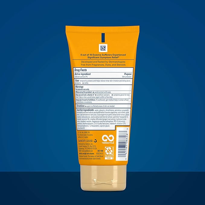 Gold Bond Eczema Relief Cream and Hand Cream Bundle with 5.5 oz and 3 oz Tubes, 2% Colloidal Oatmeal