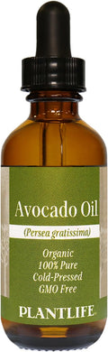 Plantlife Avocado Carrier Oil - Cold Pressed, Non-GMO, and Gluten Free Carrier Oils - for Skin, Hair, and Personal Care - 2 oz