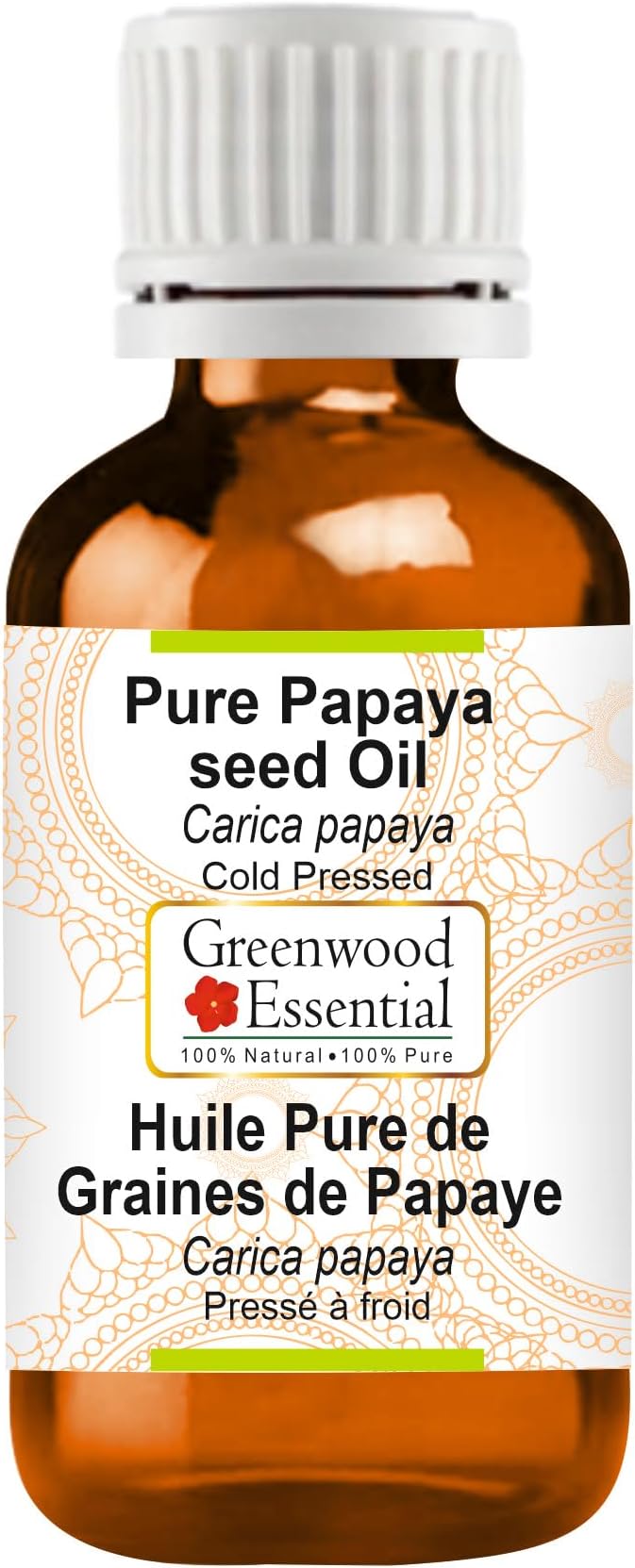 Greenwood Essential Pure Papaya Seed Oil (Carica Papaya) Cold Pressed 10ml (0.33 oz)