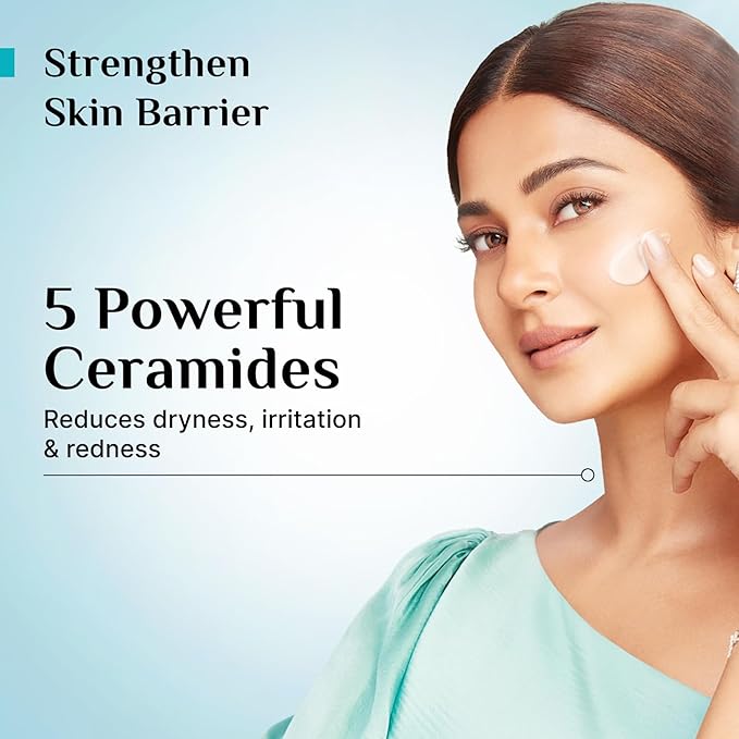 Pilgrim Cica Moisturizer for Face with 5 Ceramides & Hyaluronic Acid | Hydrating, Fragrance-Free Cream for Dry, Sensitive & Combination Skin | Repairs Skin Barrier | 3.53 Oz (100g)