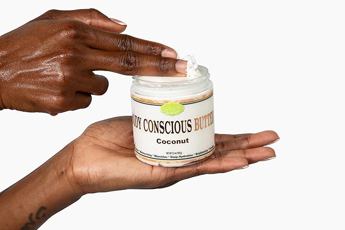 Lulu's Holistics Coconut Body Conscious Butter for Intense Moisture, Skin Nourishment, and Lasting Softness and Radiance