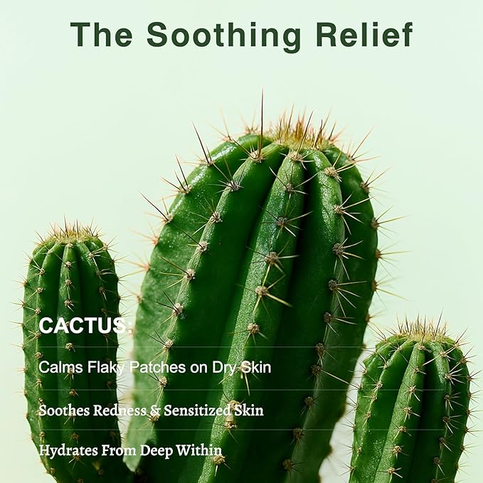 SPRINGSKY Hydrating Face Mask with Natural Cactus & Centella Asiatica, Moisturizing Sheet Mask for Dry Sensitive Skin, 24HR Deep Hydration Soothing for Radiant Glow, Korean Skincare, 4 Count