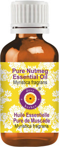 Deve Herbes Pure Nutmeg Essential Oil (Myristica fragrans) Steam Distilled 5ml (0.16 oz)