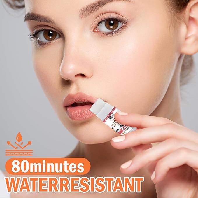 VISRIE SPF 30 Sunscreen Lip Balm, SPF Lip Balm Bulk 60 Count, Broad Spectrum UVA/UVB Lip Sunscreen Moisturize with Vitamin E and Coconut Oil- 10 Flavors