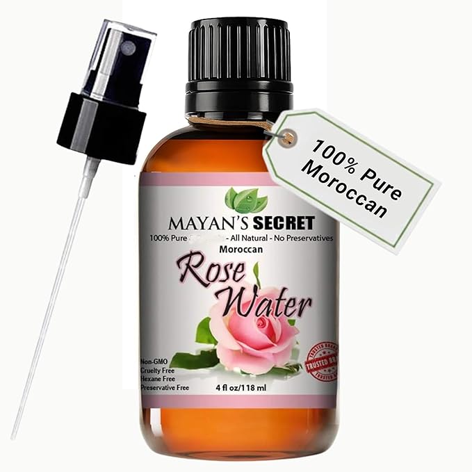 Pure Carrier and Essential Oils for Skin Care, Hair, Body Moisturizer for Face-Anti Aging Skin Care (Rose Water Hydrosol, 4oz)