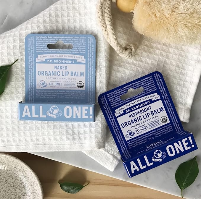 Dr. Bronner's Organic Lip Balm-Naked-0.15 oz