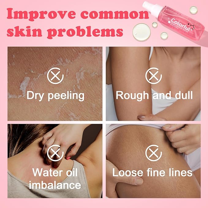 Nourishing Skin Essence Oil, Half Botanical Extracts, Locks Moisture, Smooths Dryness, Half Plant Essence Water, Deep Hydration, Firms Skin. Classic Rose Scent.