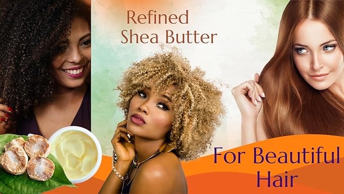 AliBell's- Refined Shea Butter - Unscented Shea Butter - Ultra Refined, Deodorized, White - Hydrating Moisturizer for Dry Skin and Hair