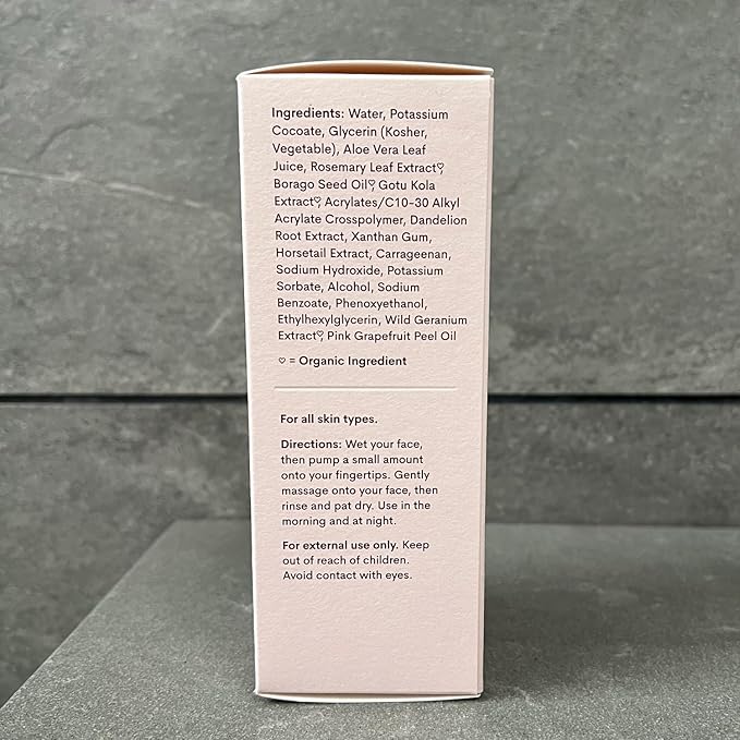 FLEUR & BEE Face Wash | 100% Vegan & Cruelty Free | Non Drying, Gentle, Daily Use | Dermatologist Tested Facial Cleanser with Natural and Organic Ingredients | So Clean (3.7 Fl Oz)