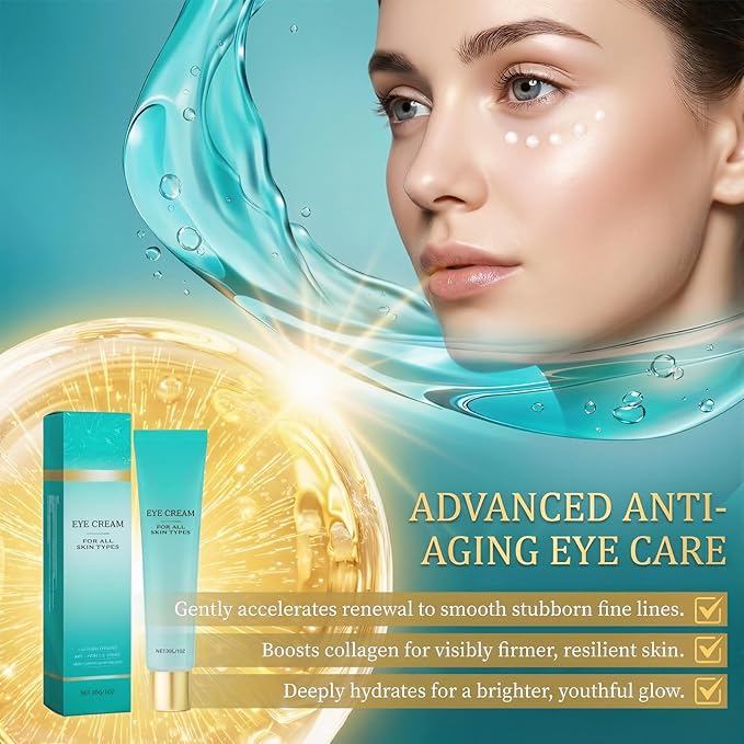 Retinol Eye Cream, Targets Dark Circles and Puffiness—Anti-Aging Formula with Hyaluronic Acid Effectively Reduces Eye Bags, Wrinkles, and Fine Lines | Unisex Moisturizing Eye Care