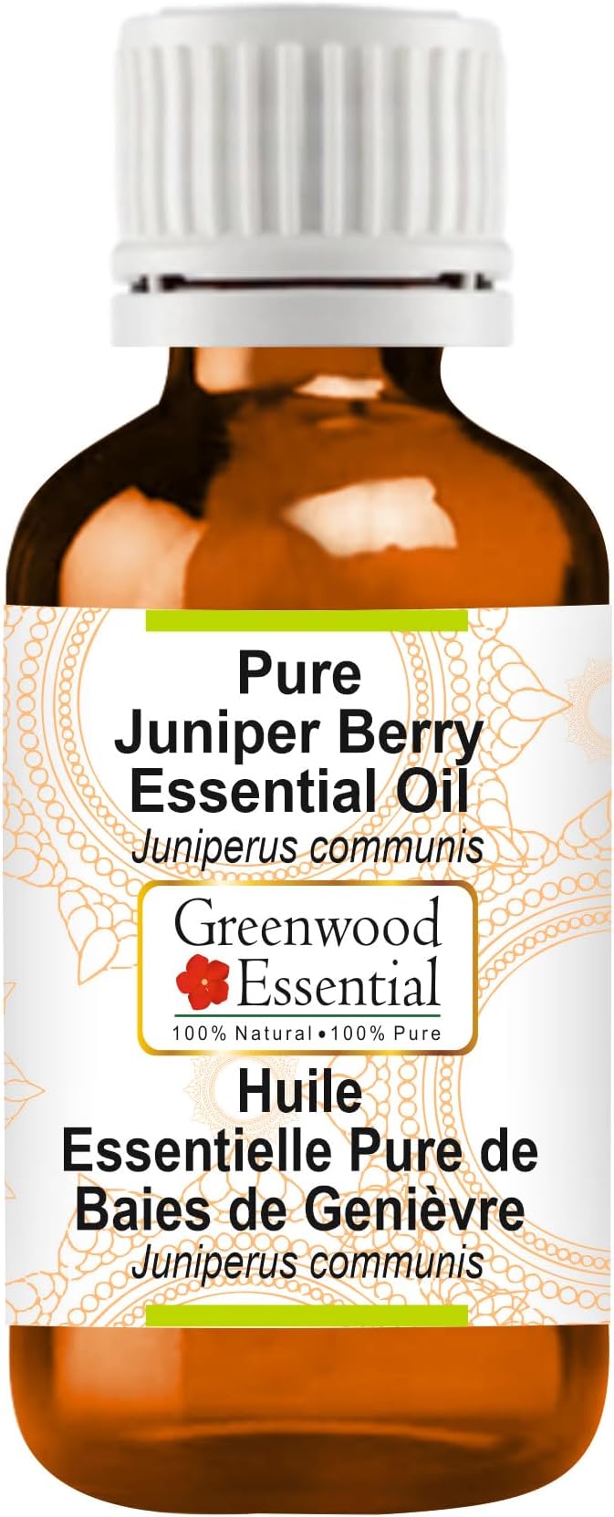 Greenwood Essential Juniper Berry Essential Oil (Juniperus communis) Pure | Non-Sticky | Non-Greasy | Lightweight | Men & Women | All Skin Types | Steam Distilled 15ml (0.50 oz)