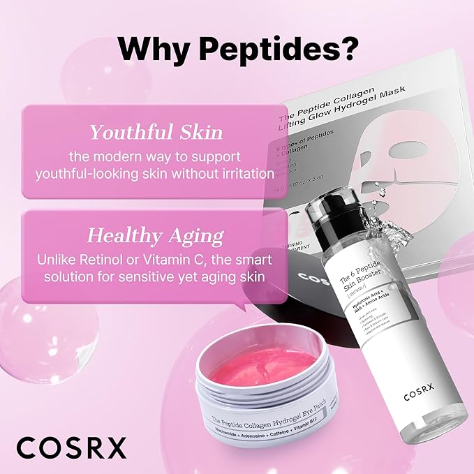 COSRX 6X Peptide Collagen Booster Toner Serum with Copper Peptides, Niacinamide & Hyaluronic Acid Skin Renewal Boosting Facial Essence for All Skin Types, Korean Skin Care, 5.07 Fl.Oz