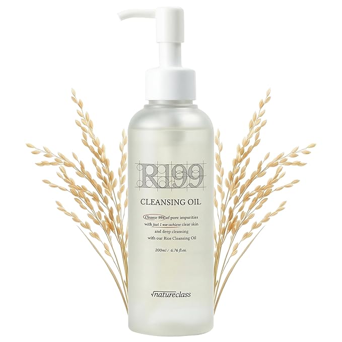 R199 Rice Cleansing Oil Face Cleanser Korean Skincare Makeup Remover Oil Cleanser for Face Blackhead Remover Pore Control Double Cleansing Sensitive Skin 6.76 fl oz