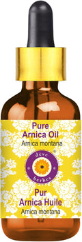 Deve Herbes Arnica Oil (Arnica Montana) with Glass Dropper | Infused | Pure | Non-Sticky | Lightweight | for Facial Care | Men & Women | 15ml (0.50 oz)