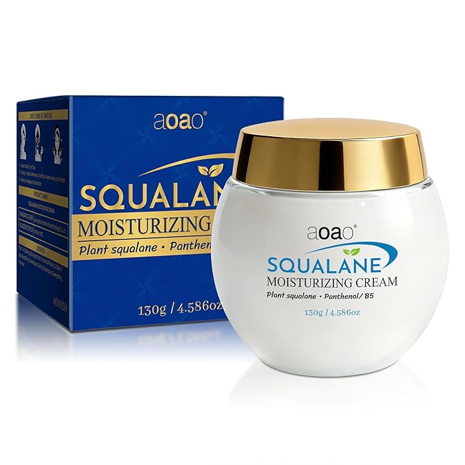 Squalane Face Cream, Ceramide Face moisturizer for Women with Hyaluronic Acid & Panthenol, Moisturizing Treatment for Dry Sensitive Damaged Skin, Nourishing Plant-Derived Formula, 4.59oz Value Size