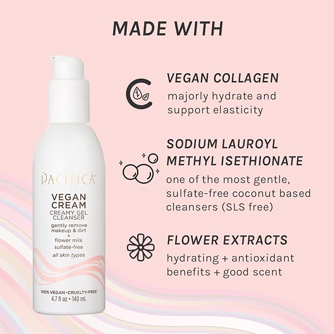 Pacifica, Gel Cleanser Cream Creamy, 4.7 Fl Oz