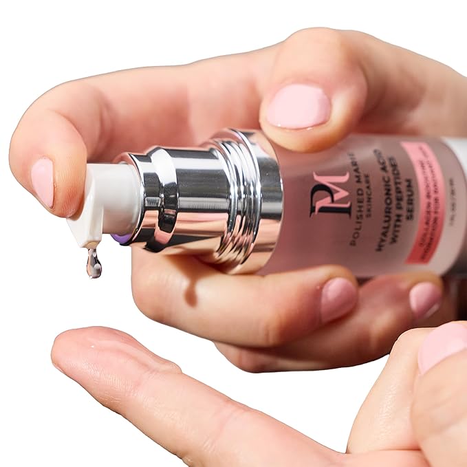 Hyaluronic Acid Serum with Peptides, Niacinamide & Panthenol – Deep Hydration, Plumping & Smoothing – Lightweight, Fragrance-Free, Vegan