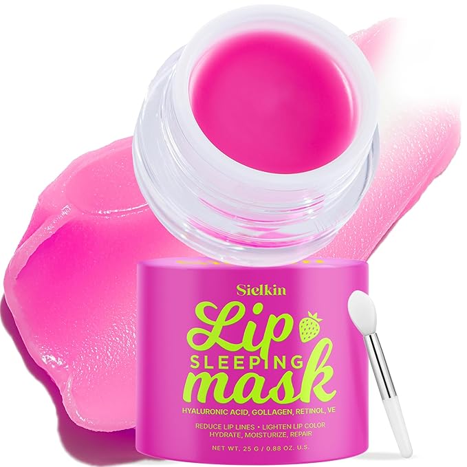 Overnight Lip Mask Lip Butter Balm: 24hrs Hydrating Repair Treatment Lip Sleeping Mask - Hyaluronic Acid/Shea Cocoa Seed Butter/Beeswax/Vitamins for Chapped Dry Lips Care/Moisturizer - Fade Lip Lines