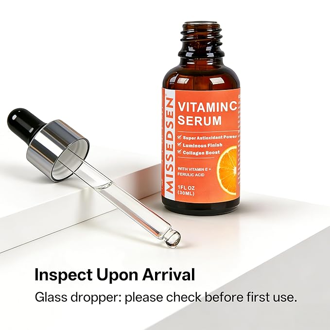 Vitamin C Serum for Face with Vitamin E & Ferulic Acid, Smoothes Wrinkles,Improves Elasticity,Firms Skin 1 Oz for Face Care, Daily Use