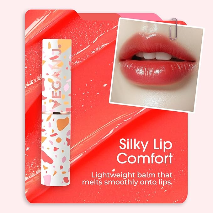 Lip Balm – Long-Lasting Hydration with Natural Color – Korean Beauty, Oasis Plant Complex, Silicone-Free, Vegan & Cruelty-Free Lip Care (005 Ruby Red)