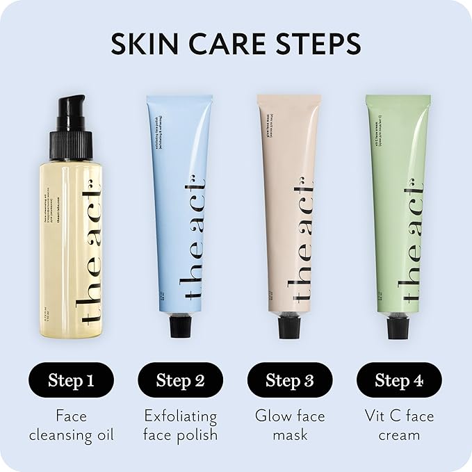 The Act Face Cleansing Oil – Hydrating Makeup Remover & Deep Pore Cleanser | Natural Oils with Grape Seed | Men & Women Cleansing Facial Wash for All Skin Types, Vegan & Cruelty Free | 3.72 fl oz