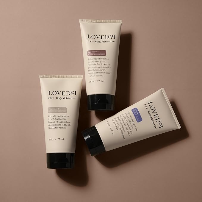 Loved01 Face & Body Moisturizer, John Legend Skincare, Daily Hydrating Shea Butter Cream, First Love Lavender Scent, For Sensitive Skin, Non-Greasy Formula, Vegan & Cruelty-Free, 2-Pack, 6 oz each