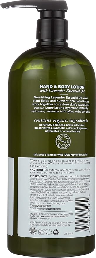 Avalon Organics Hand and Body Lotion Lavender - 32 fl oz
