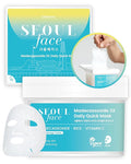 DERMAL Seoul Face Cica Madecassoside 5-Min Quick Sheet Mask 36 Count Bulk, Korean Centella Soothing Daily Pull-Out Dispenser with Tweezers, Rice Vitamin C Calming Face Mask for Redness Sensitive Skin