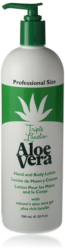 TRIPLE LANOLIN Aloe Vera Lotion, 20 Ounce (Pack of 12)