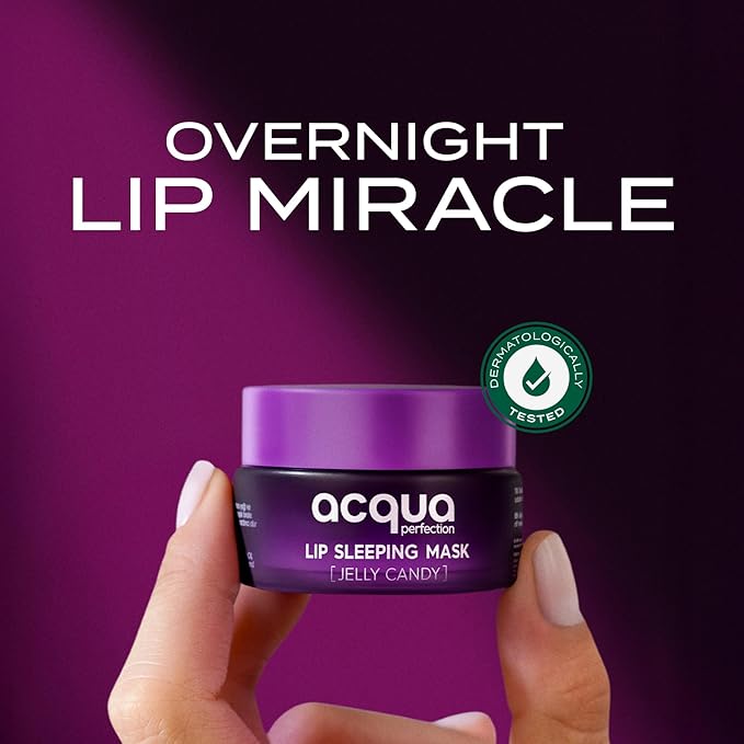Intensive Overnight Lip Sleeping Mask – Korean Skin Care Lip Hydration Treatment & Anti Aging Moisturizer for Severely Dry Lips – Nighttime Lip Balm with Vitamin C, Murumuru & Shea Butter