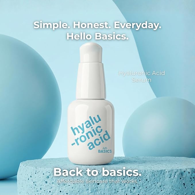 Hyaluronic Acid Facial Serum – Multi-Weight Hydration Blend – Non-Greasy & Plumping – Clean & Vegan – 1 fl oz