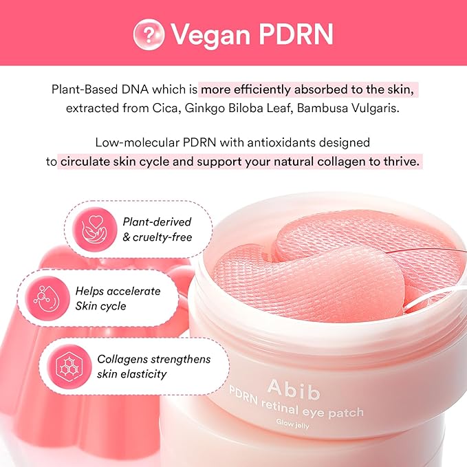 Abib Pink Me Up Pdrn 3 Step Glow Kit | Overnight Firming Jelly Mask, PDRN Retinal Eye patches, PDRN Lip Mask | Korean Skincare Set for Glass Skin, Gifts for Women
