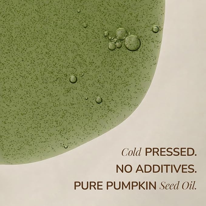 Pumpkin Seed Oil – Cold Pressed for Thicker Hair & Growth Support, Weak Dry Hair & Scalp Care, Beard & Skin Oil