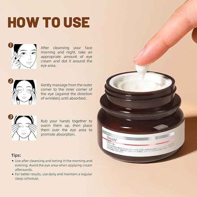 Korean Eye Cream for Dark Circles & Puffiness, 1.06oz Hydrating Under Eye Moisturizer for Fine Lines, Firming, Brightening & Smooth Skin – Lightweight, Gentle Daily Anti-Aging Eye Treatment