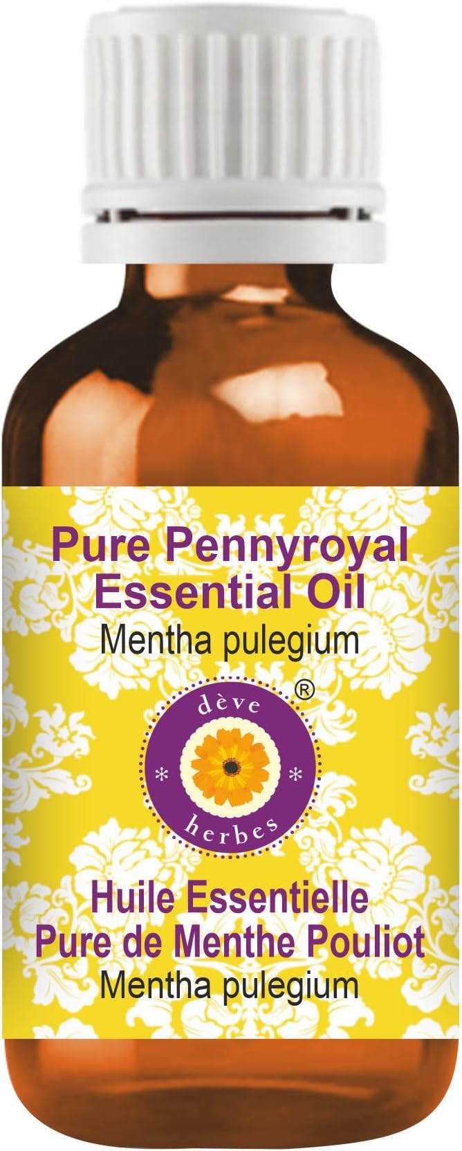 Deve Herbes Pure Pennyroyal Essential Oil (Mentha pulegium) Steam Distilled 10ml (0.33 oz)