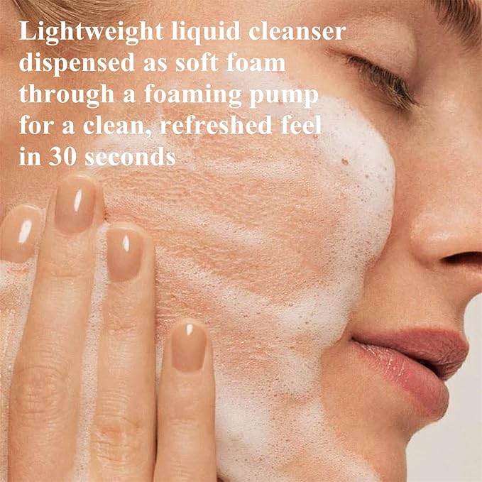 Gentle Foaming Facial Cleanser with Green Tea, Kale & Spinach, Hydrating Gel-to-Foam Face Wash for Dry & Sensitive Skin, Non-Stripping Daily Cleanser with Soft Brush, Morning Clean 3.38 Fl Oz