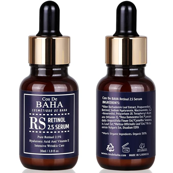 Retinol 2.5% Solution Facial Serum with Vitamin E - Facial, Age Spot Remover, High Strength Solution for Face without a Prescription, 1 Fl Oz (30ml)