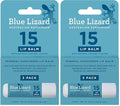 BLUE LIZARD Mineral SPF 15 Lip Balm, 6-Pack: Broad Spectrum Sun Protection, Natural Coconut Flavor, 8 Natural Oils, Infused with Australian Kakadu Plum, Rich in Vitamin C, Vegan, Each Tube 0.13 oz.