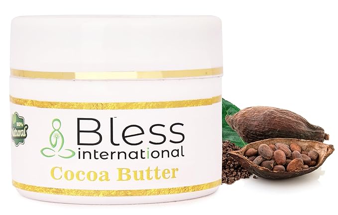Organic Raw Cocoa Butter 100% Pure,Natural & Unrefined| Skin Moisturizer For Face, Body & Hair| 8 OZ/230 GM Ivory / White Grade A | DIY Creams, Balms, Lotions, Soaps| Softens Dry & Tough Skin