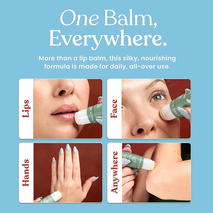 Cloven Tallow Lip Balm, Deep Hydration for Lips, Face & Dry Skin | Natural Grass-Fed, Organic Ingredients, Nourishes & Protects | Ylang-Ylang & Turmeric | Made in the USA
