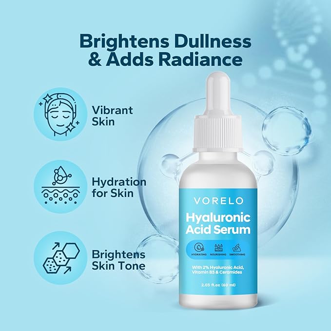 Hyaluronic Acid 2% + B5 and Ceramides (2.03 fl.oz), Hyaluronic Acid Serum for Daily Hydration, Lightweight Formula Absorbs Quickly to Leave Skin Feeling Plumper and Smoother, Non-Sticky Finish