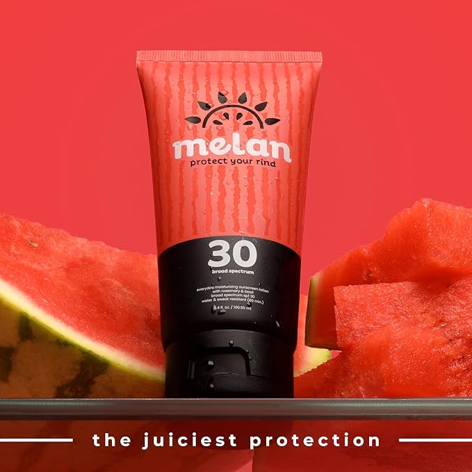 Melan Everyday SPF 30 Sunscreen Lotion, 3.4oz - Lightweight, Broad Spectrum, Vegan, Water & Sweat Resistant, Dermatologist Tested Clean SPF with Rosemary & Basil, PEG & Silicone Free, Made in USA