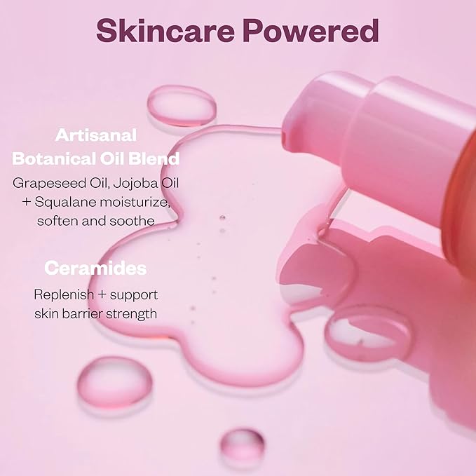 Kosas Plump + Juicy Cushiony Calm Botanical Cleansing Oil – Hydrating Makeup Remover for Sensitive Skin, Non-Greasy Oil Cleanser with Ceramides & Squalane for Soft, Soothed Skin