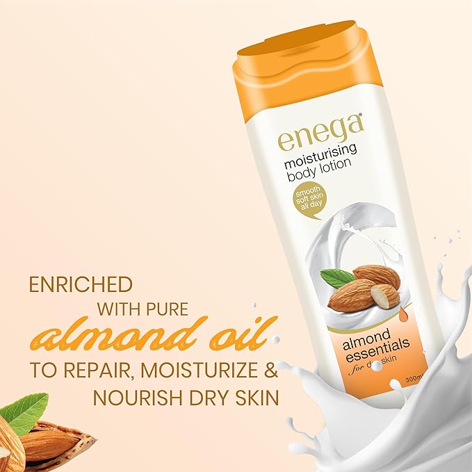 Almond Moisturising Body Lotion for Dry Skin 300 ML, (10.14 Ounce), Winter Essential Body Lotion, Almond Oil Skin Smooth and Deep Nourishing