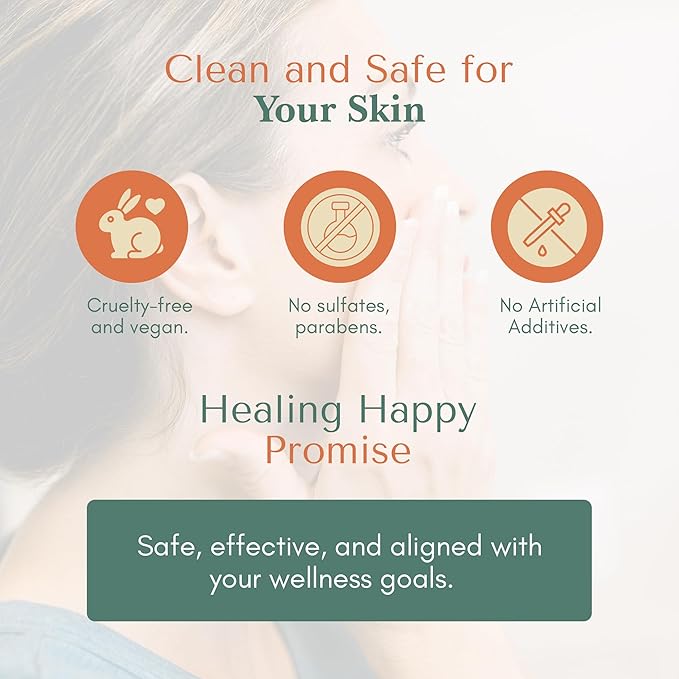 Healing Happy Refresh Clarifying Complexion Mist Toner - Hydrating, Pore-Cleaning Facial Mist - Natural Organic Skin Care - 4 oz
